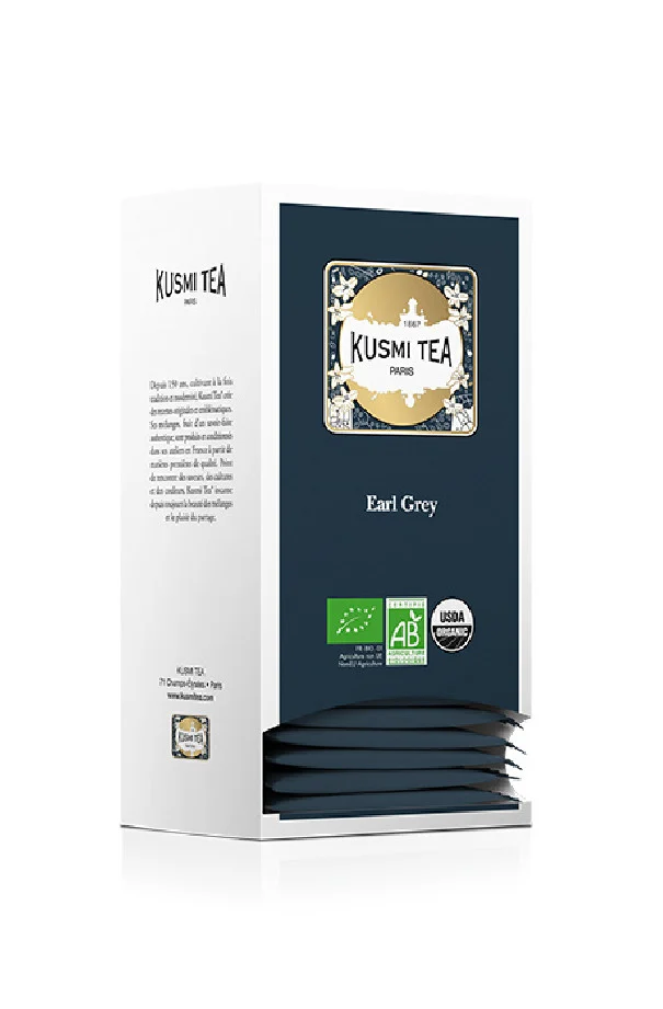 KUSMI TEA - THE NOIR EARL GREY SACHET 2G x25 BIO