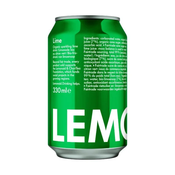 LEMONAID - CITRON VERT CANETTE 330ML x12 BIO
