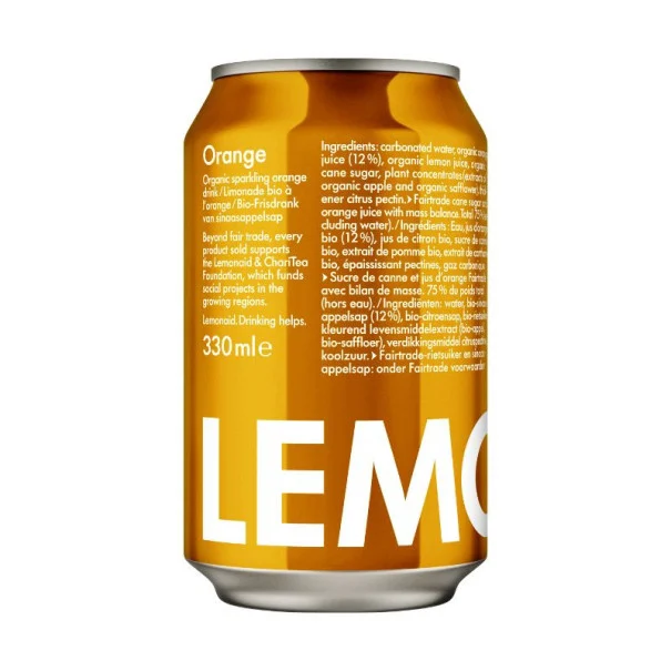 LEMONAID - ORANGE CANETTE 330ML x12 BIO