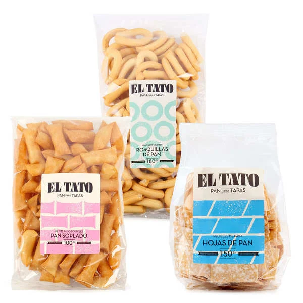 Lot de découverte 3 biscuits apéritifs espagnols - El Tato