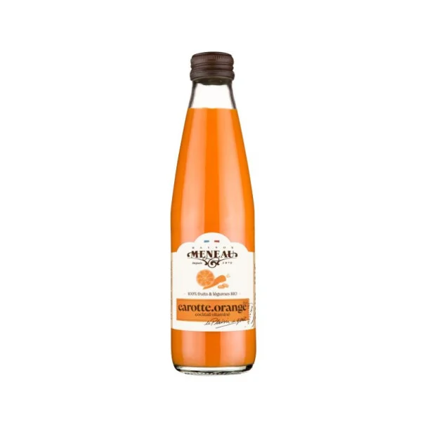 MENEAU - JUS CAROTTE ORANGE BOUTEILLE VERRE 250ML x12 BIO