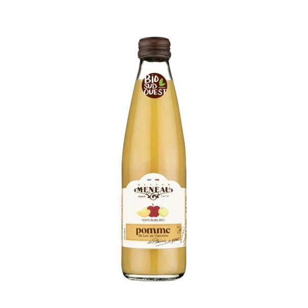 MENEAU - JUS POMME SUD OUEST BOUTEILLE VERRE 250ML x12 BIO