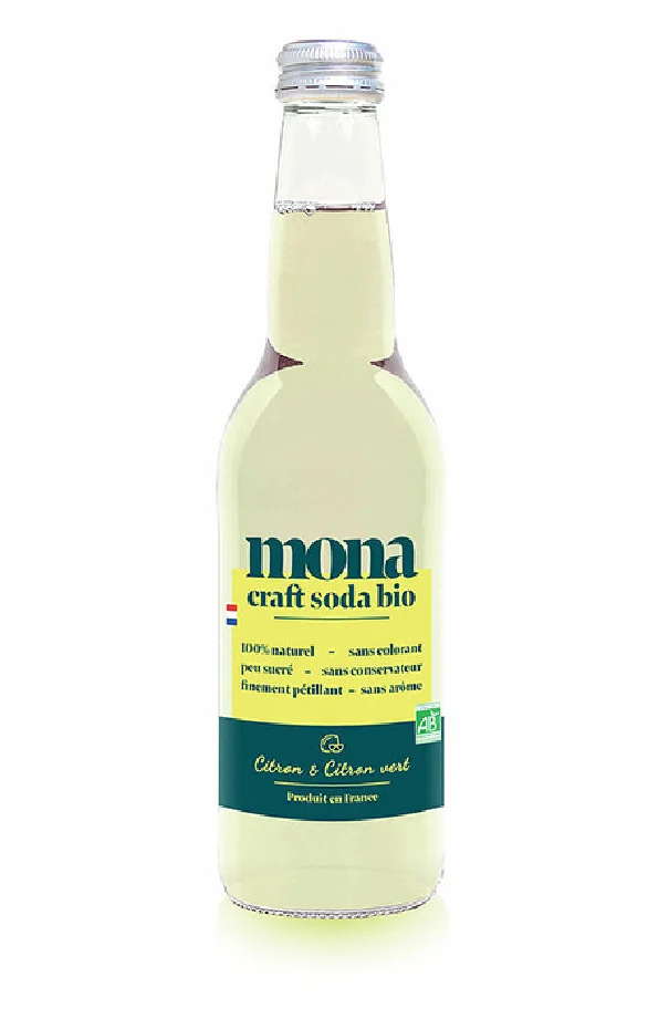 MONA - SODA CITRON CITRON VERT BOUTEILLE VERRE 330ML x12 BIO