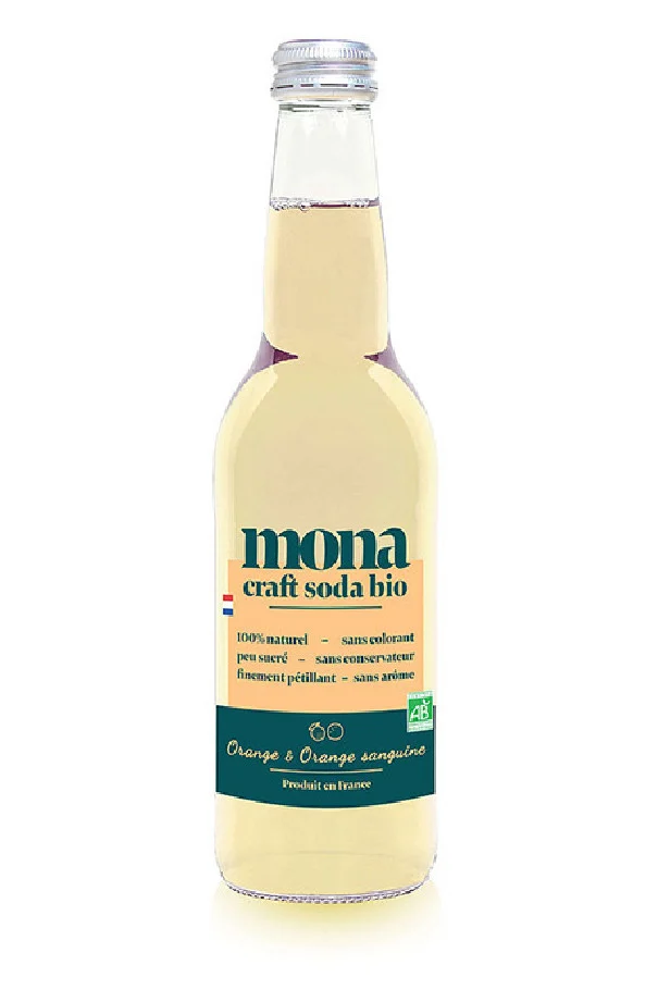 MONA - SODA ORANGE ORANGE SANGUINE BOUTEILLE VERRE 330ML x12 BIO