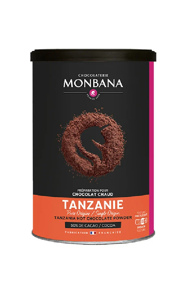 MONBANA - TANZANIE CHOCOLAT POUDRE 50% CACAO BOITE 225G