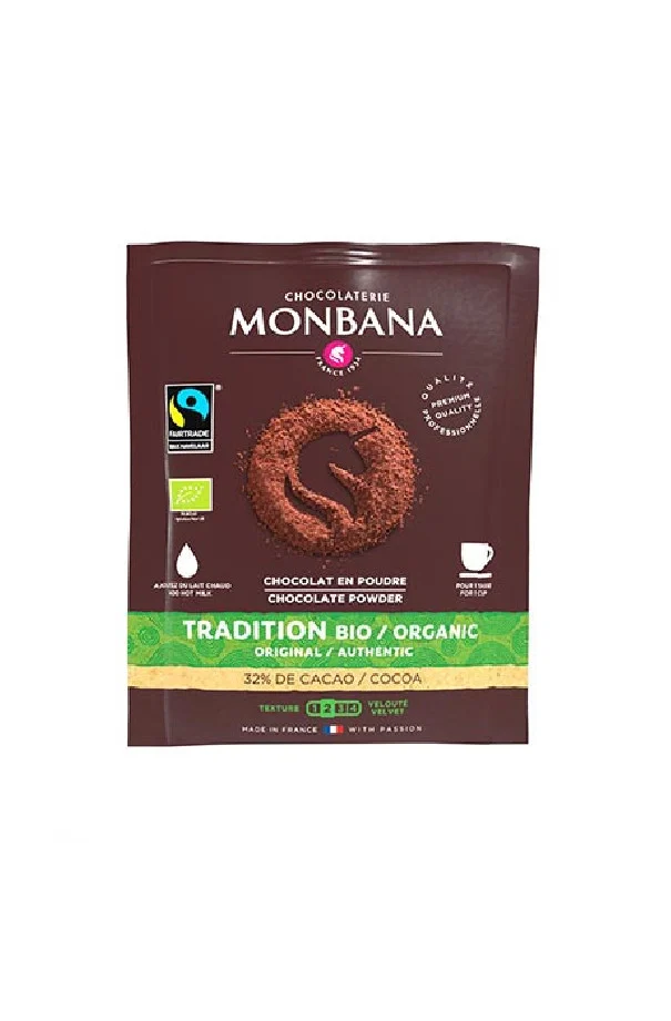 MONBANA - TRADITION CHOCOLAT EN POUDRE DOSETTE 15G x100 BIO
