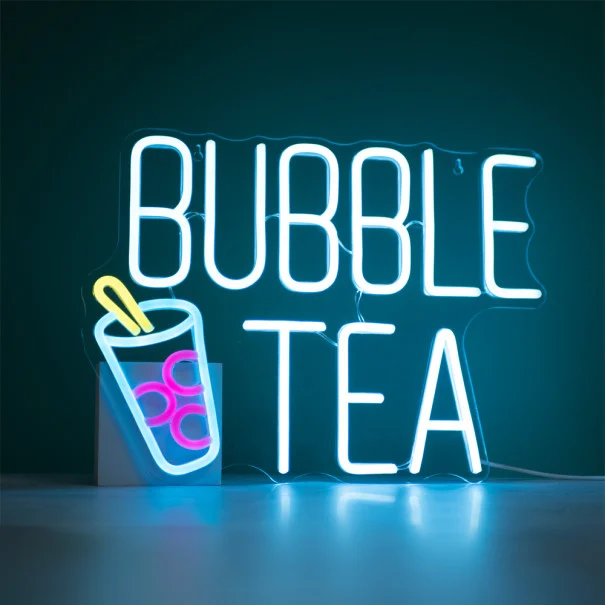 NEON BUBBLE TEA COULEURS H.300 x L.380 MM