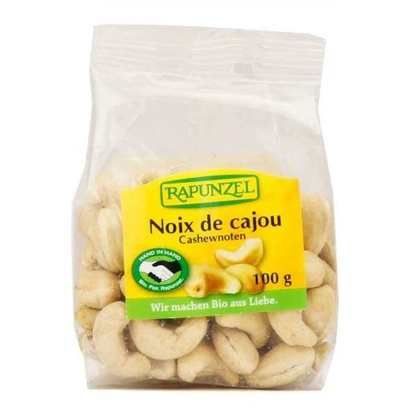 Noix de cajou entières non salées bio