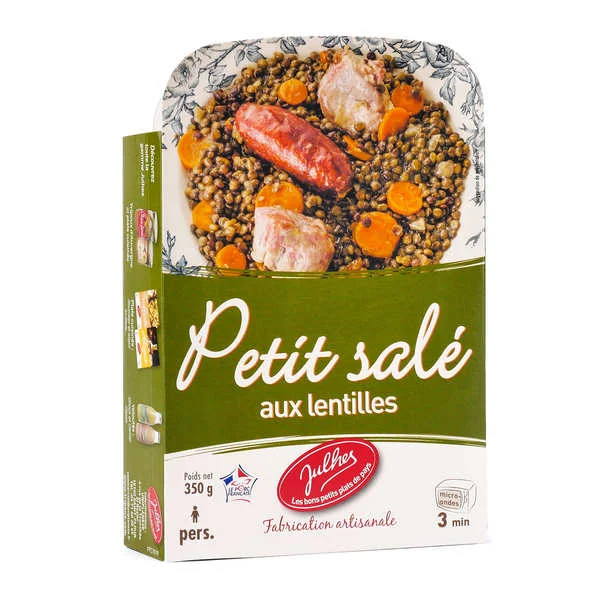 Petit salé aux lentilles - Plat traiteur frais 1 part