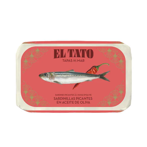 Petites sardines à l'huile d'olive et au piment (16 à 20 sardines)