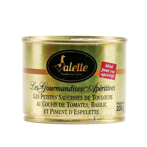 Petites saucisses de Toulouse au coulis de tomate et piment d'Espelette