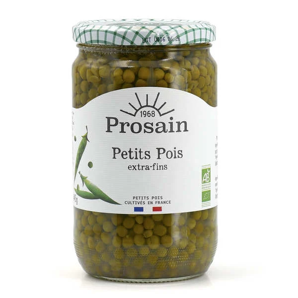 Petits pois extra-fins préparés bio