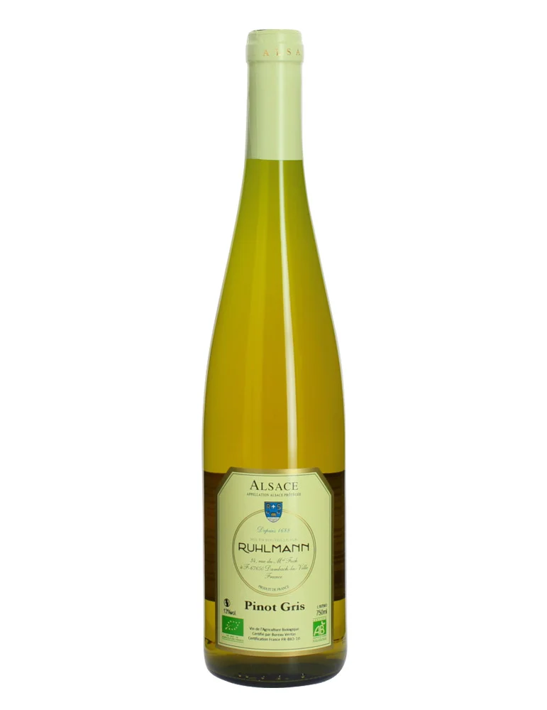Pinot Gris - AOC Alsace Pinot Gris - Vin blanc bio - Domaine Ruhlmann - 75 cl