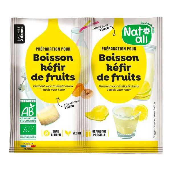 Préparation pour boisson kéfir de fruit bio