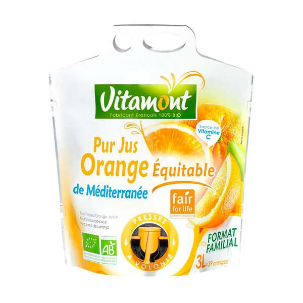 Pur jus d'Orange de Méditerranée bio en fontaine 3L