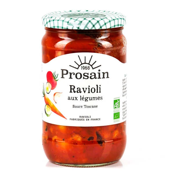 Raviolis aux légumes bio sauce Toscane