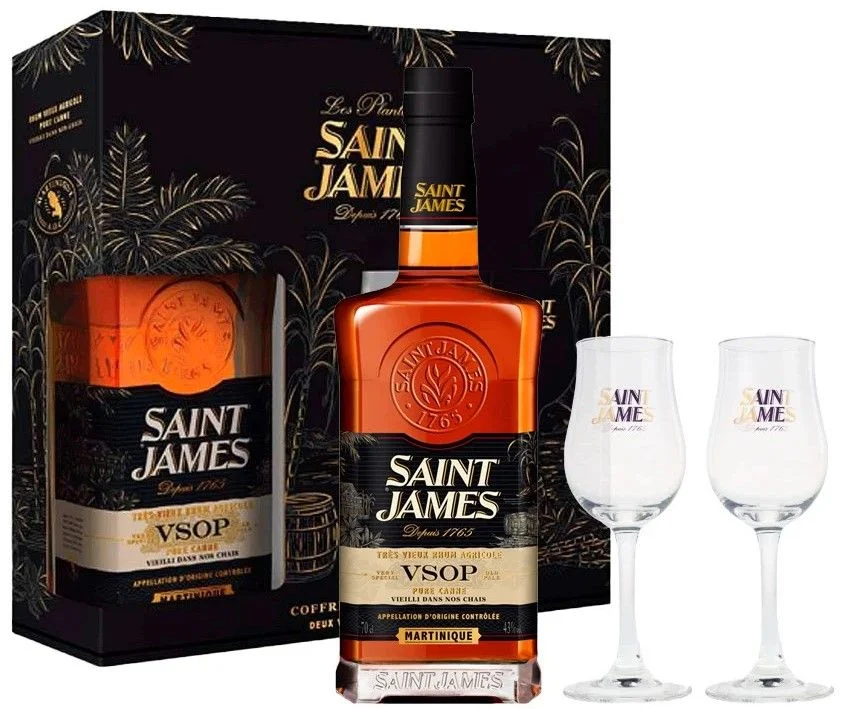 Rhum Saint James VSOP Coffret 2 verres