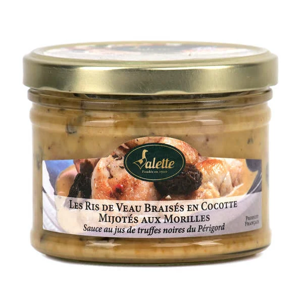 Ris de veau braisés en cocotte - Mijotés aux morilles et jus de truffes
