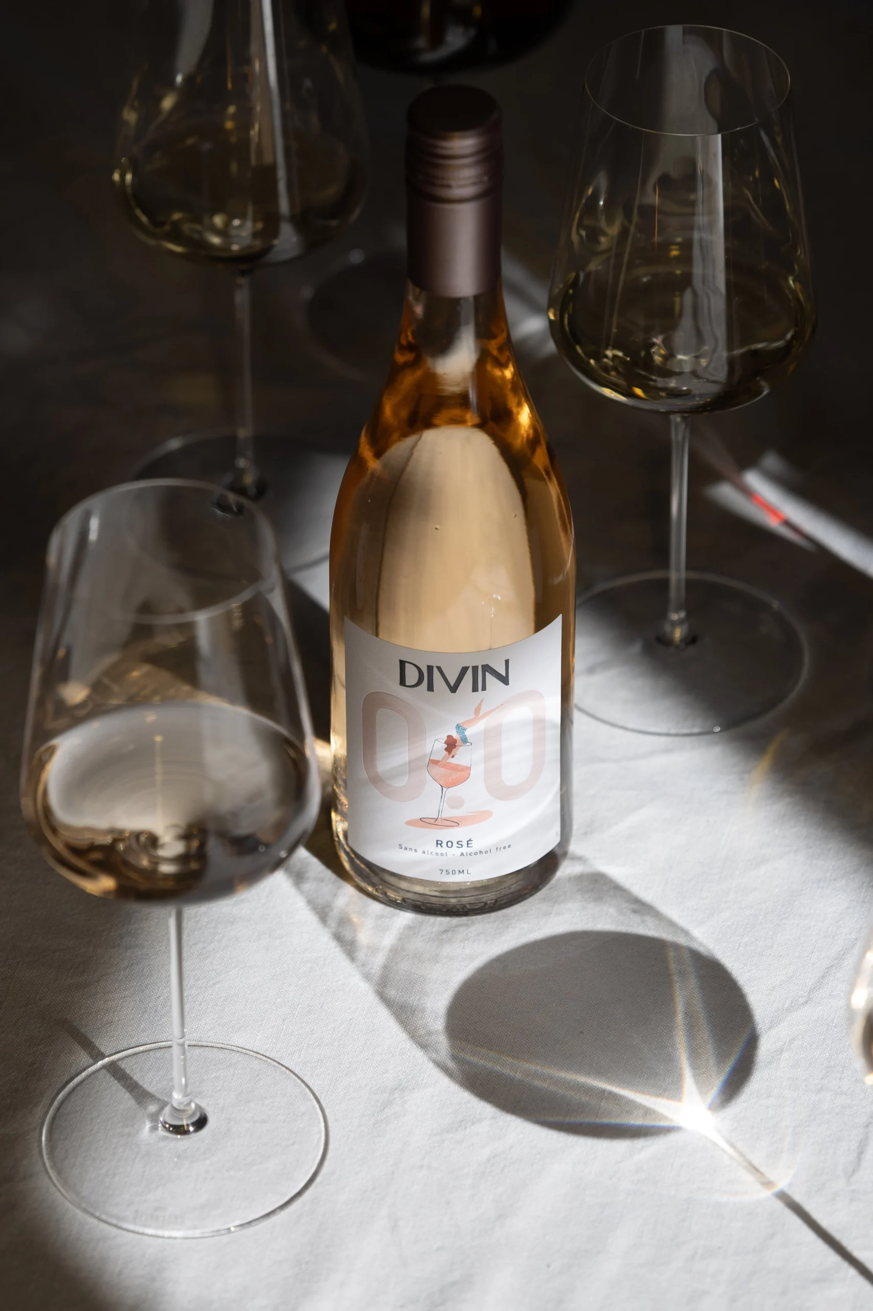 Rosé sans alcool Divin - 75cL