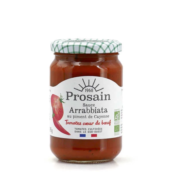 Sauce Arrabiata aux tomates anciennes bio et piment de Cayenne - Prosain