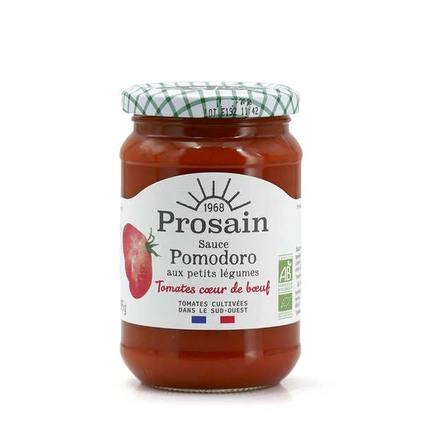 Sauce Pomodoro bio aux tomates anciennes et petits légumes - Prosain