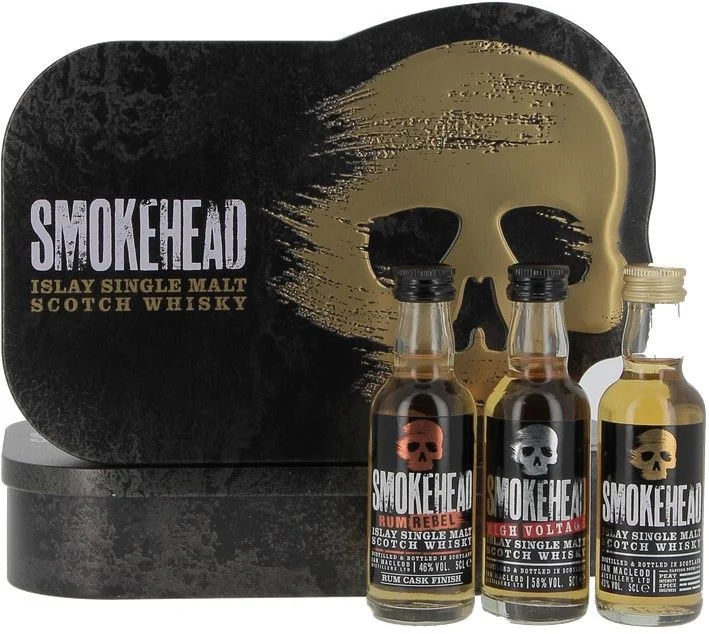 Smokehead - COFFRET TETE DE MORT - 43% - 3 x 5 cl