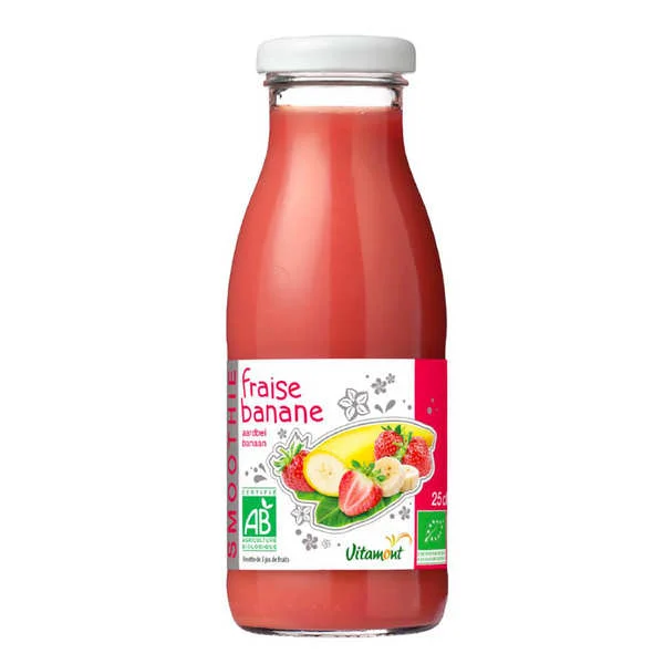 Smoothie fraise banane bio