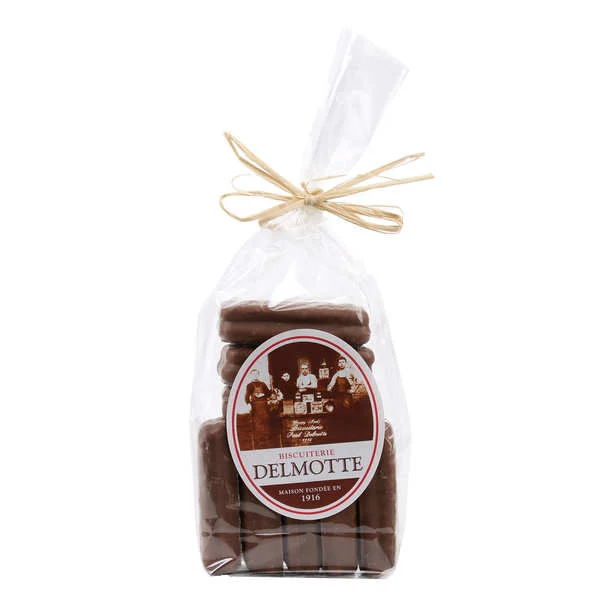 Spéculoos fourrés vanille et enrobés de chocolat