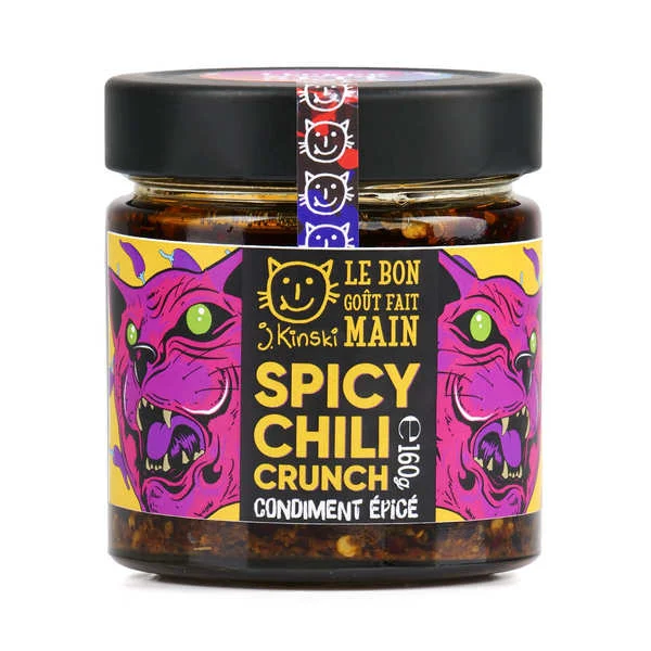 Spicy Chili Crunch - Huile pimentée croustillante bio aux cacahuètes