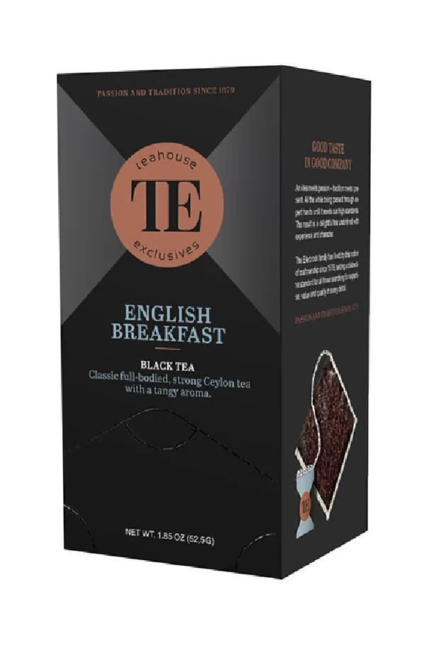 TEAHOUSE LUXURY - THE NOIR ENGLISH BREAKFAST SACHET 3.5G x15