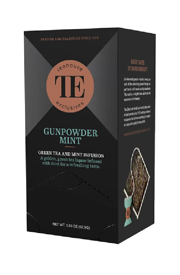 TEAHOUSE LUXURY - THE VERT GUNPOWDER MINT SACHET 3.5G x15