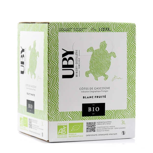 UBY Bio Vin blanc fruité de Gascogne en bib 3L