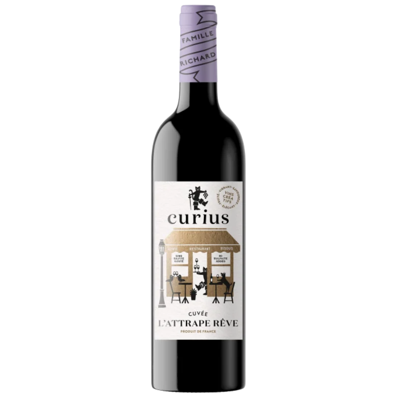 VIN DE FRANCE CURIUS ROUGE PROFOND ATTRAPE REVE SANS SULFITE