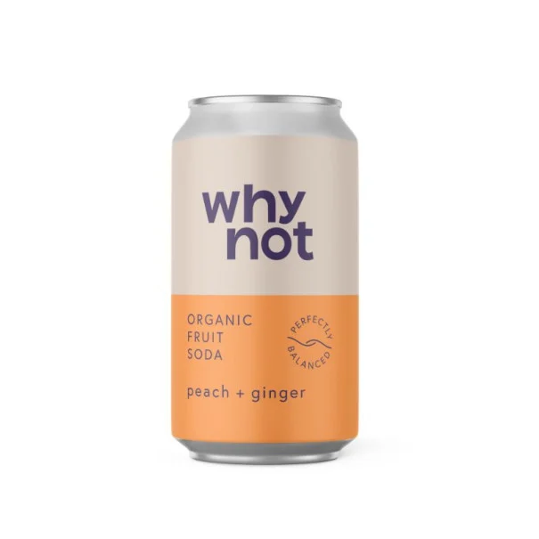 WHY NOT - SODA CRAFT PECHE GINGEMBRE CANETTE 330ML x12 BIO