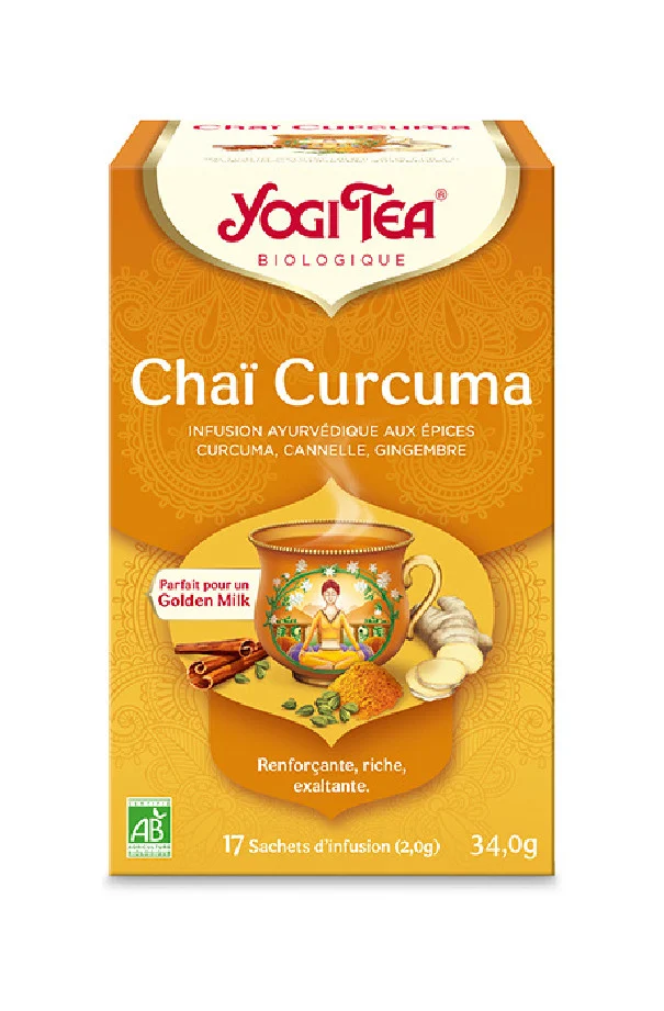 YOGITEA - INFUSION CHAI CURCUMA x17 SACHETS BIO