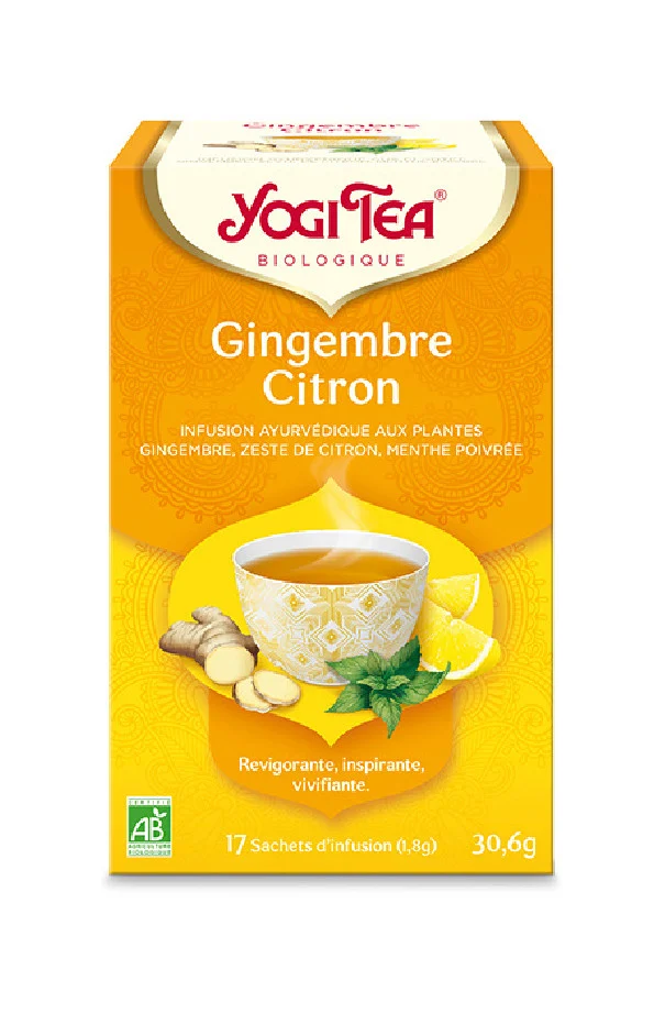 YOGITEA - INFUSION GINGEMBRE CITRON x17 SACHETS BIO