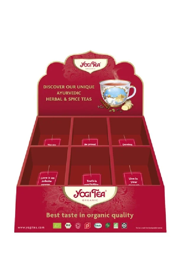 YOGITEA - PRESENTOIR CARTON 6 REFERENCES x 10 SACHETS