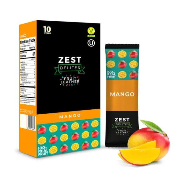 ZEST DELITES - BARRES DE FRUIT MANGUE 25G X10