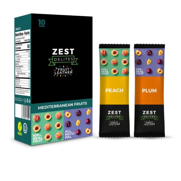 ZEST DELITES - BARRES DE FRUIT PRUNE ET PECHE 25G X10